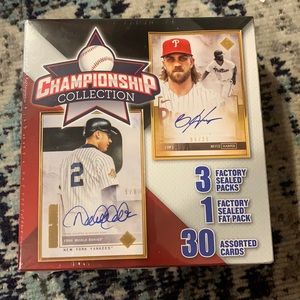 Baseball unopened box championship collection factory sealed packs plus 30 cards